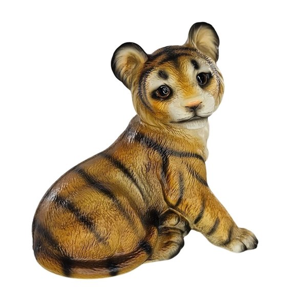 Vintage Royal Crown Tiger Cub Figurine Sitting Japan - Picture 1 of 8